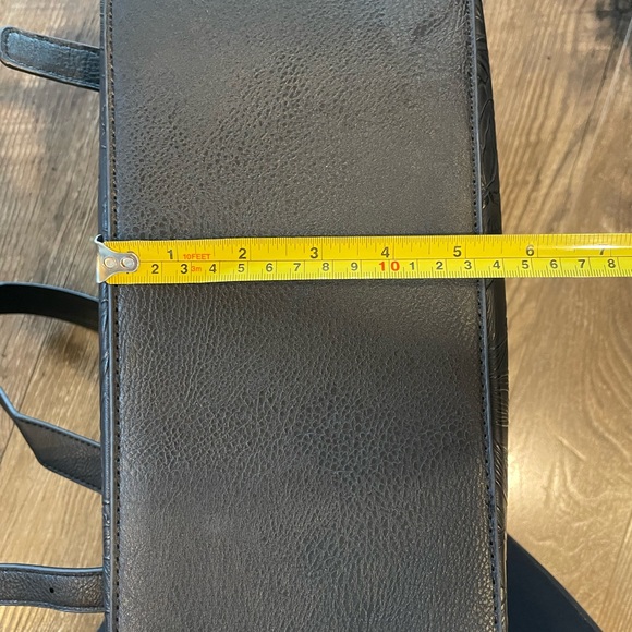 Darcy Marks London Black Embossed Vegan Leather Backpack - Picture 9 of 11